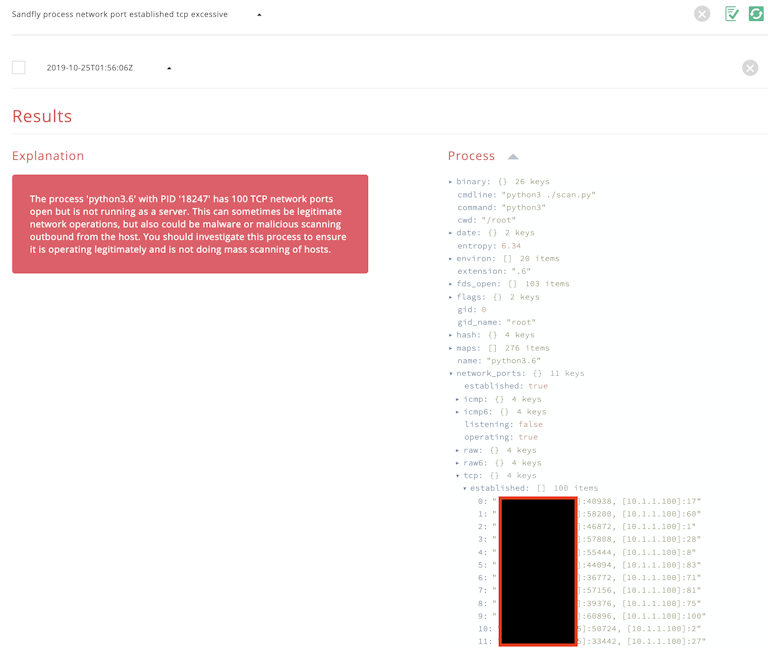 Detecting malicious port scanning on Linux.