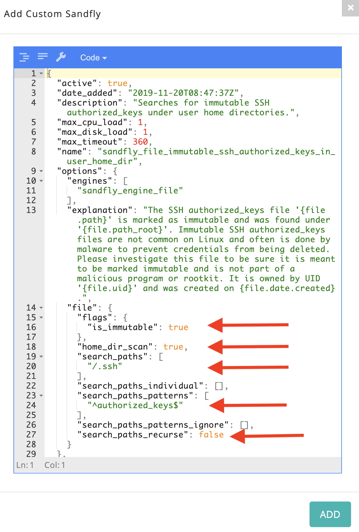 Searching for immutable SSH keys.