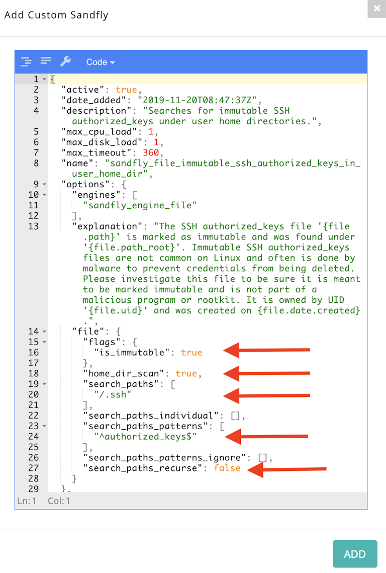Searching for immutable SSH keys.