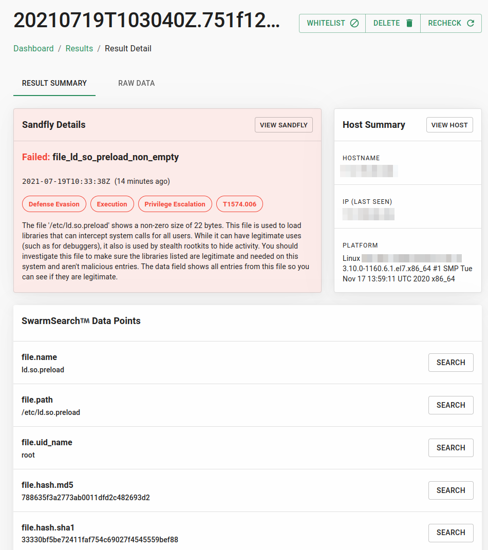 System /etc/ld.so.preload with Suspicious Data