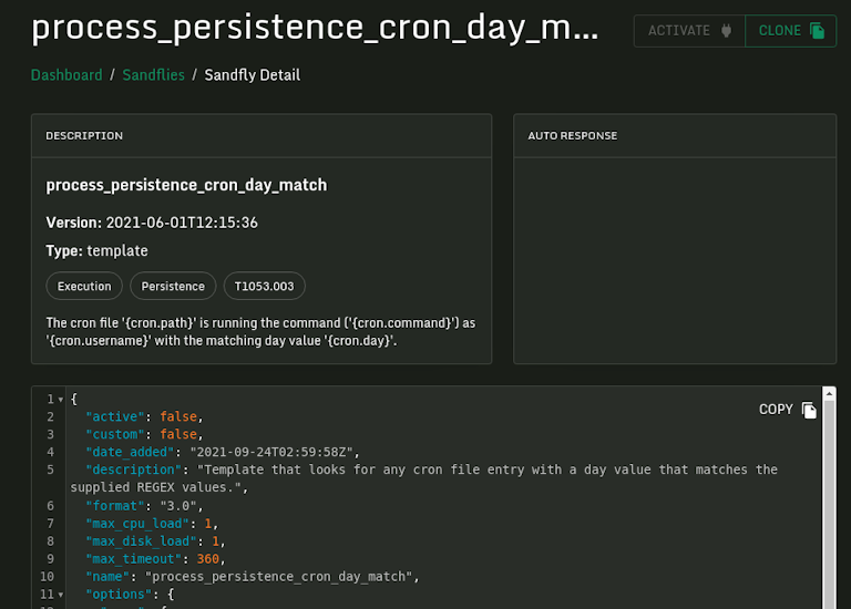 Sandfly Template to Hunt for Crontab Malware