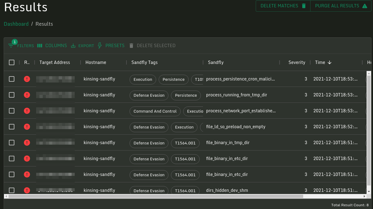 Sandfly Detects Kinsing Cryptominer Agentlessly