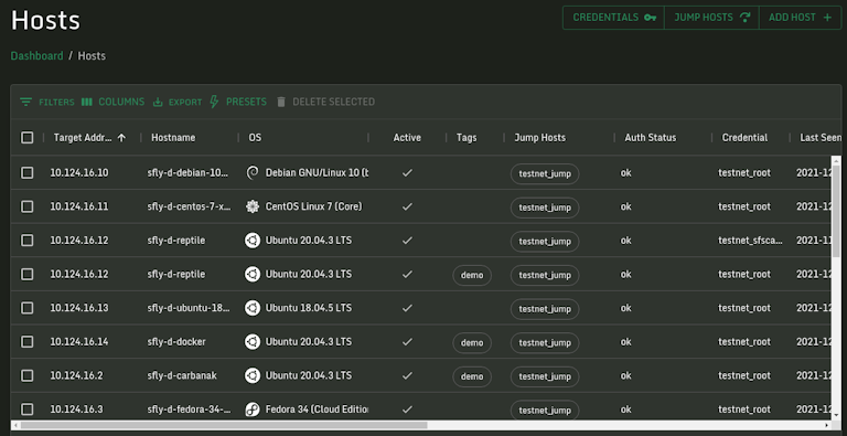 Sandfly 3.1 Host View