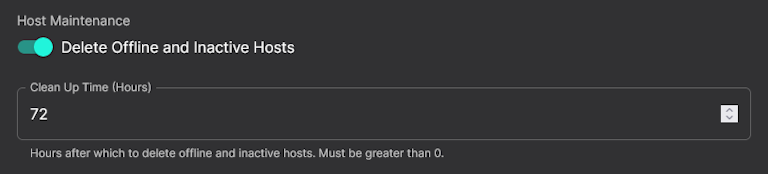 Automatically delete offline hosts.
