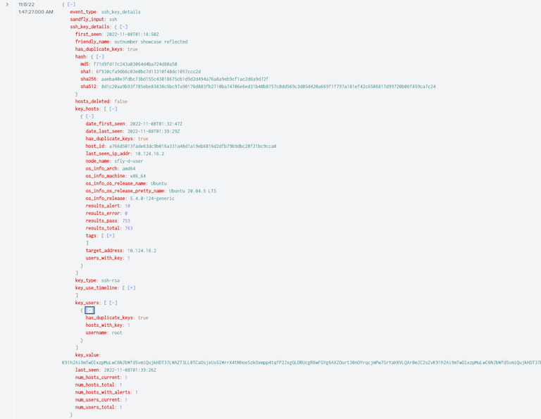 SSH Key Detailed Forensic Data for Linux