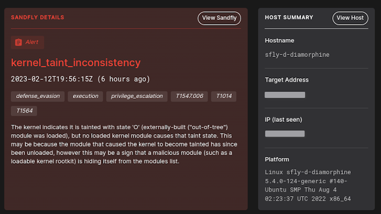 Linux LKM rootkit causing inconsistency.