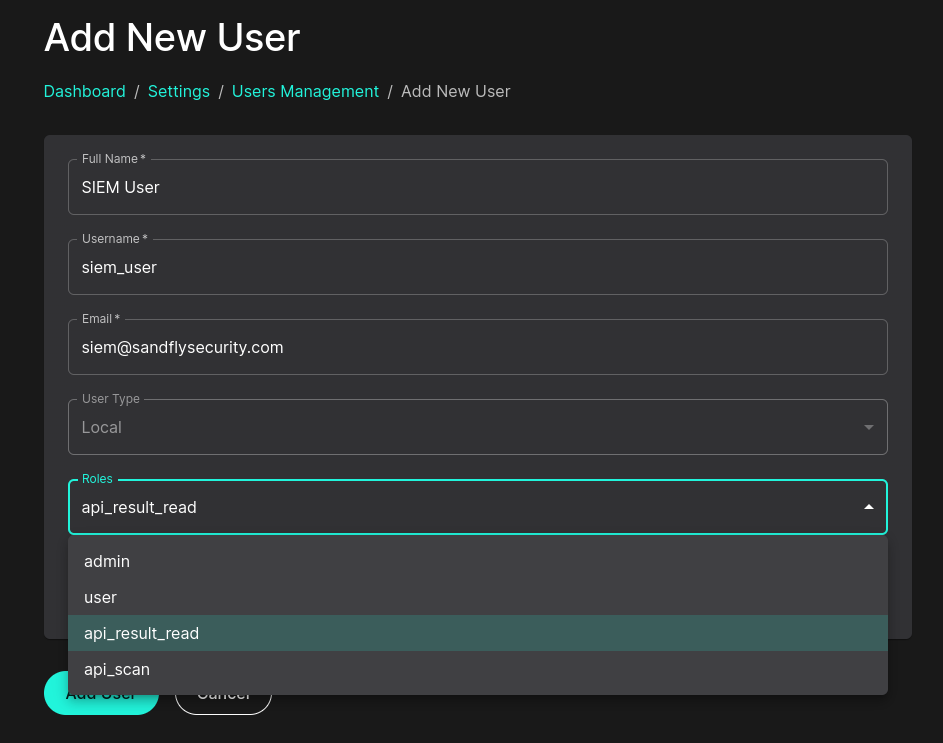 Read-only user.