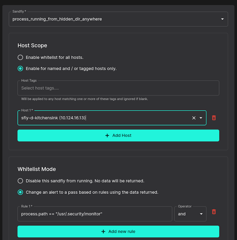 Enabling whitelist for all hosts, tagged hosts, or individual hosts.