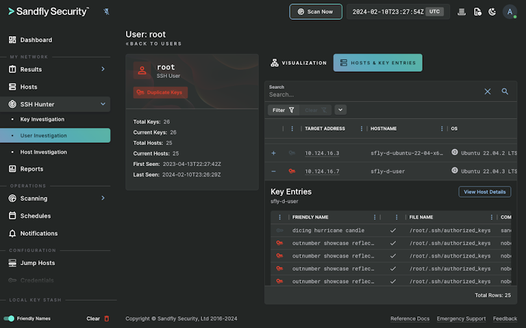 SSH Duplicate Keys Alert