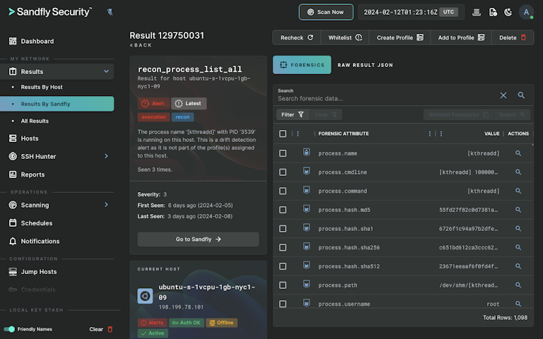 Drift Detection Suspicious Process on Linux