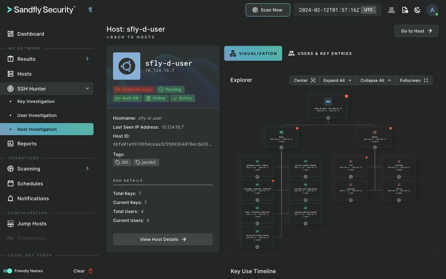 SSH Key and Password Monitoring