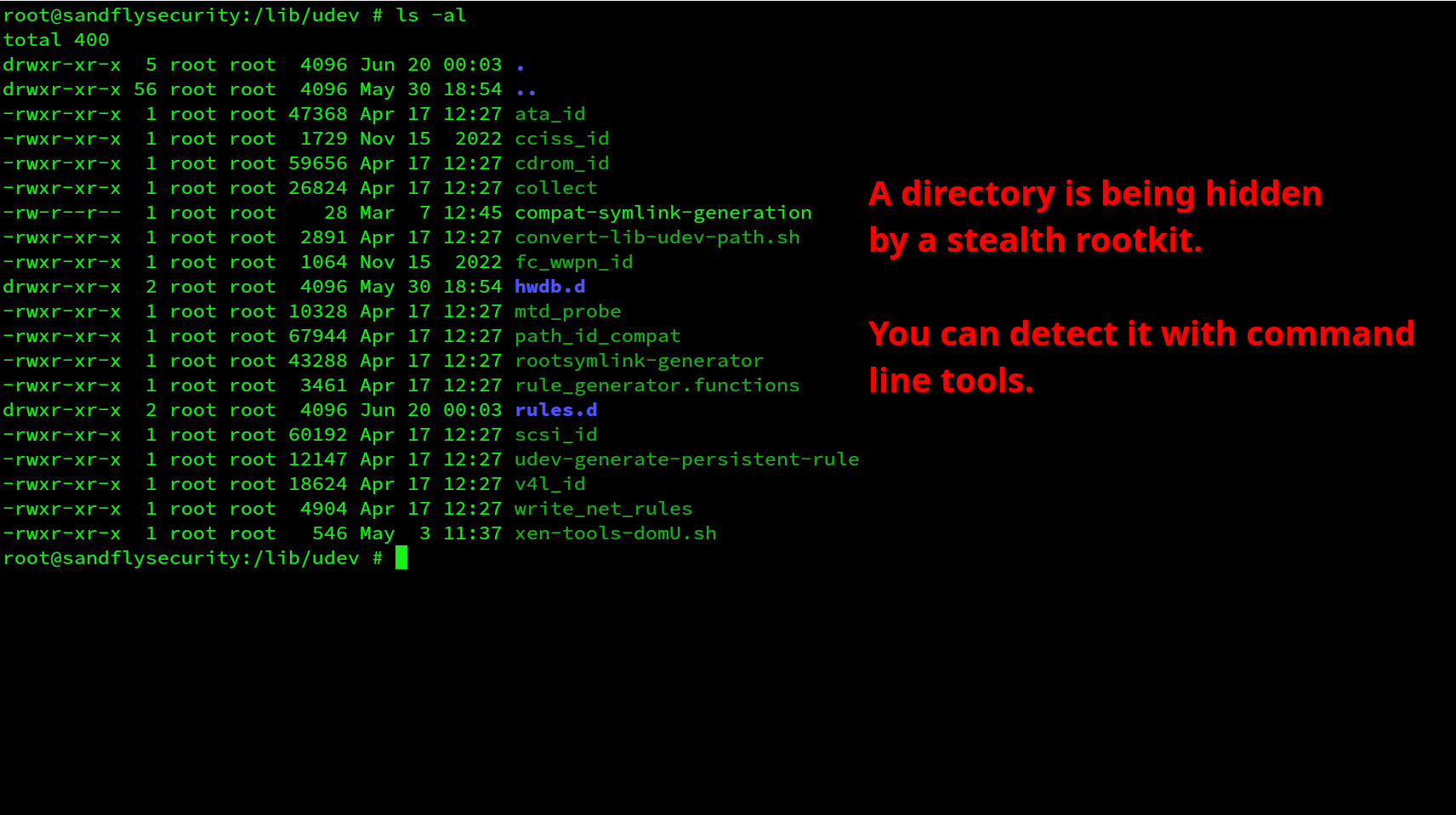 Detecting Linux Stealth Rootkits with Directory Link Errors
