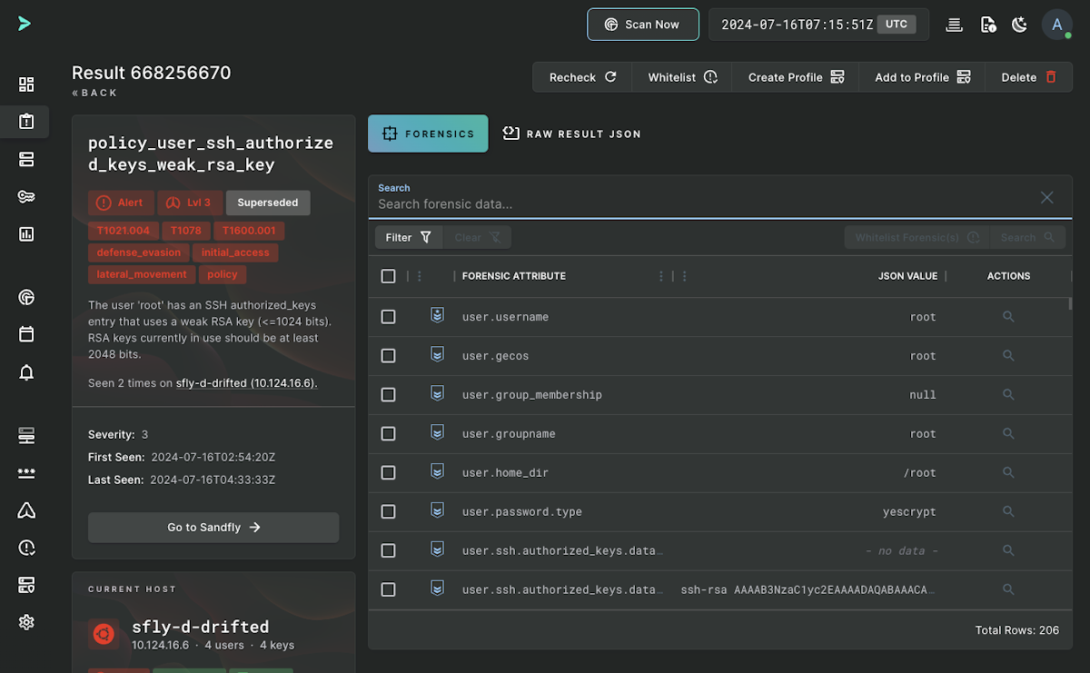 Weak SSH RSA Key Detected