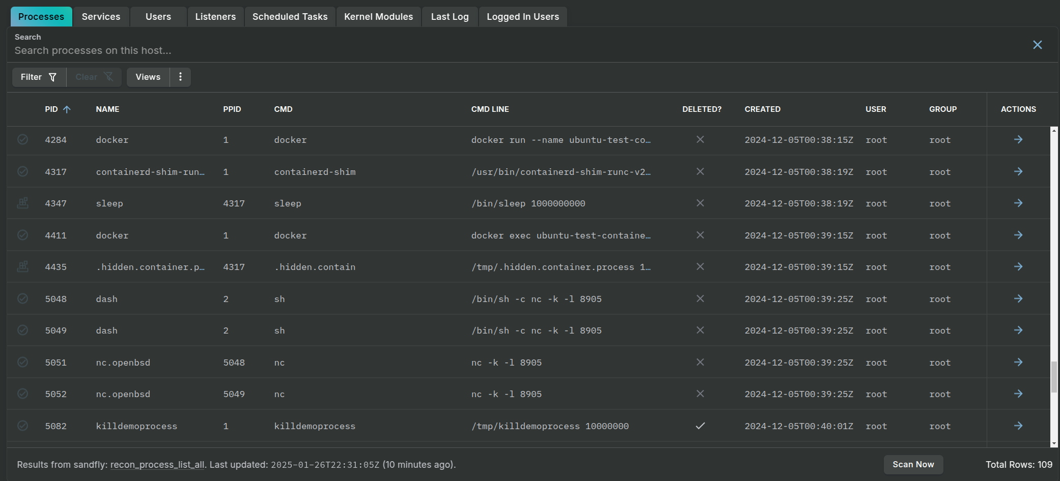 Host Process View