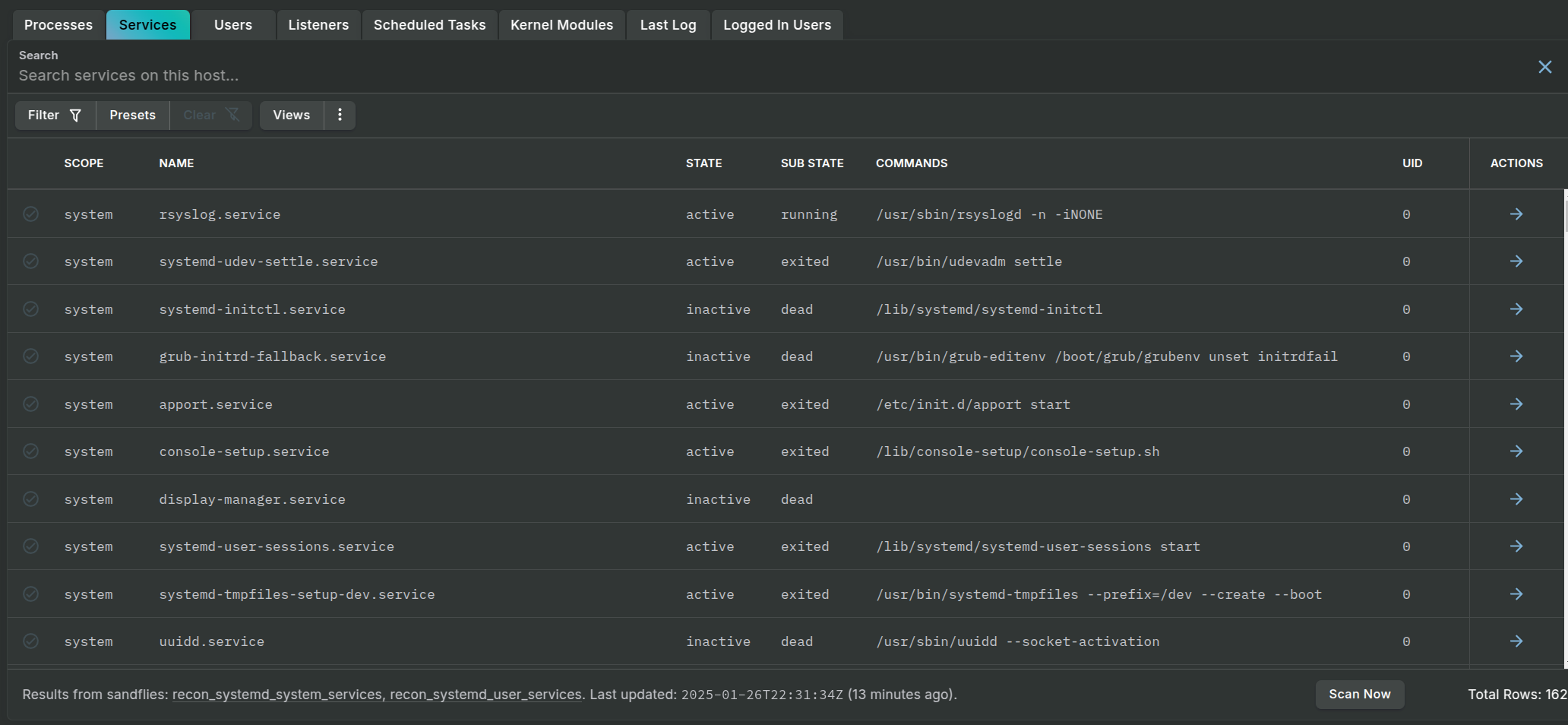 Scheduled Task View