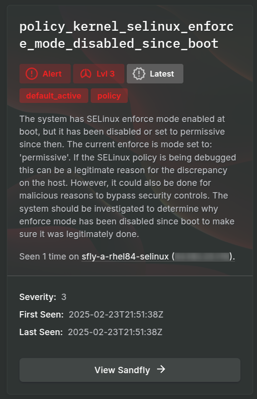 SELinux Disabled with setenforce 0