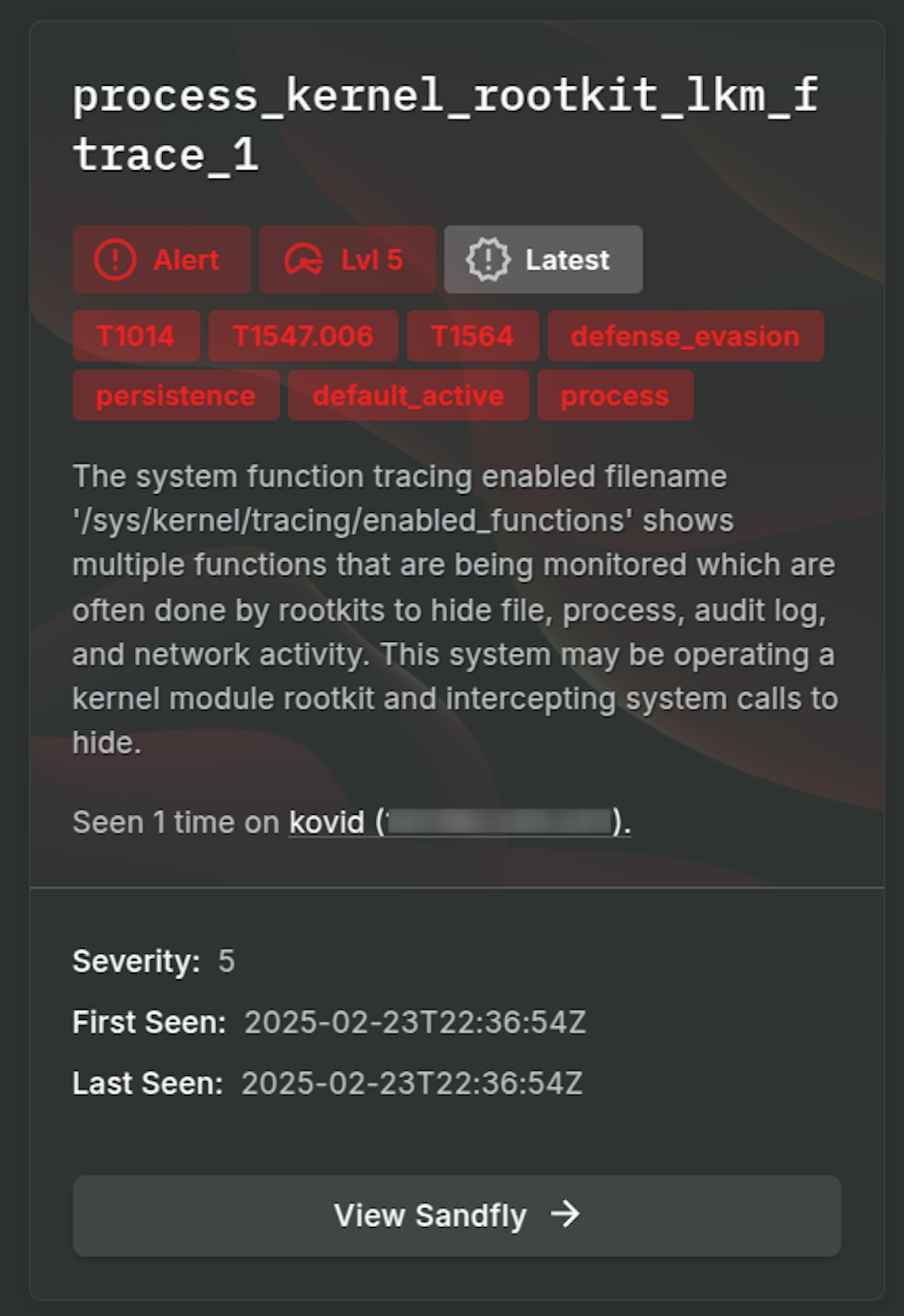 Kovid Stealth Rootkit Detection