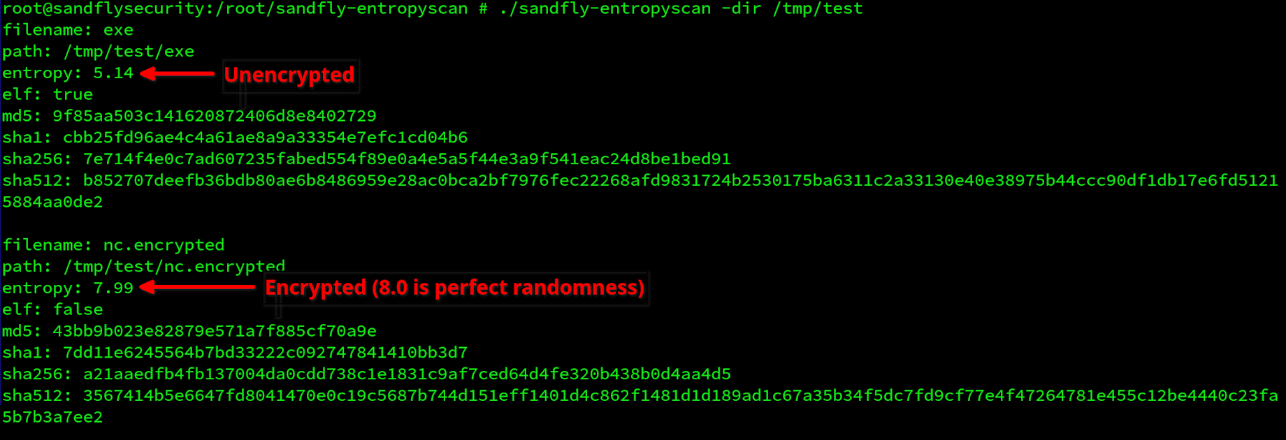 Entropy Scan Detecting Bincrypter Linux Malware Obfuscation