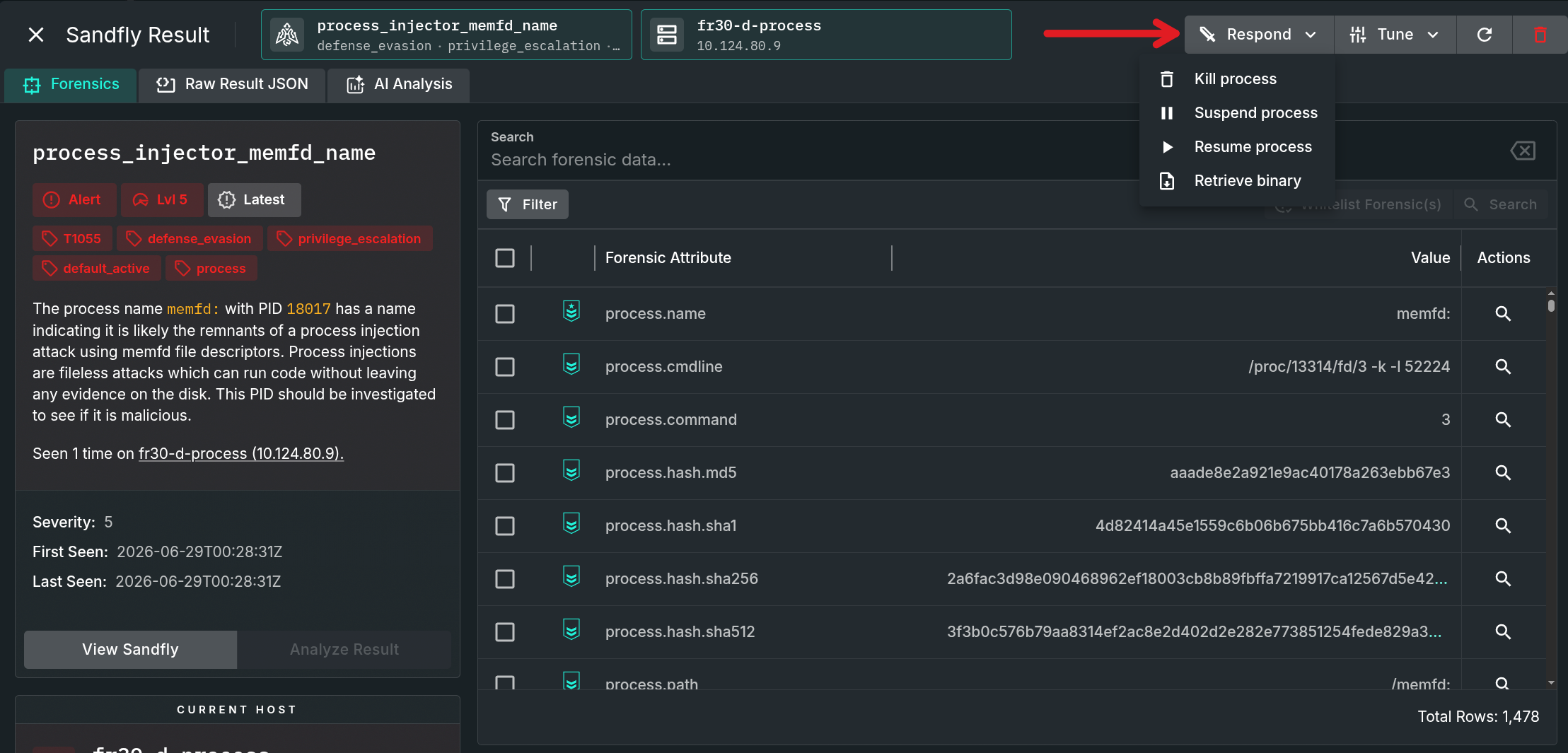 Sandfly 5.8 - Agentless Linux Response and SSH Key Management