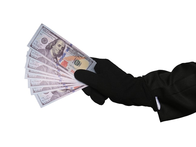Inside trader hand