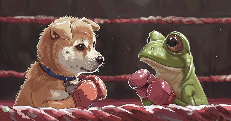 Shiba vs Pepe boxing match
