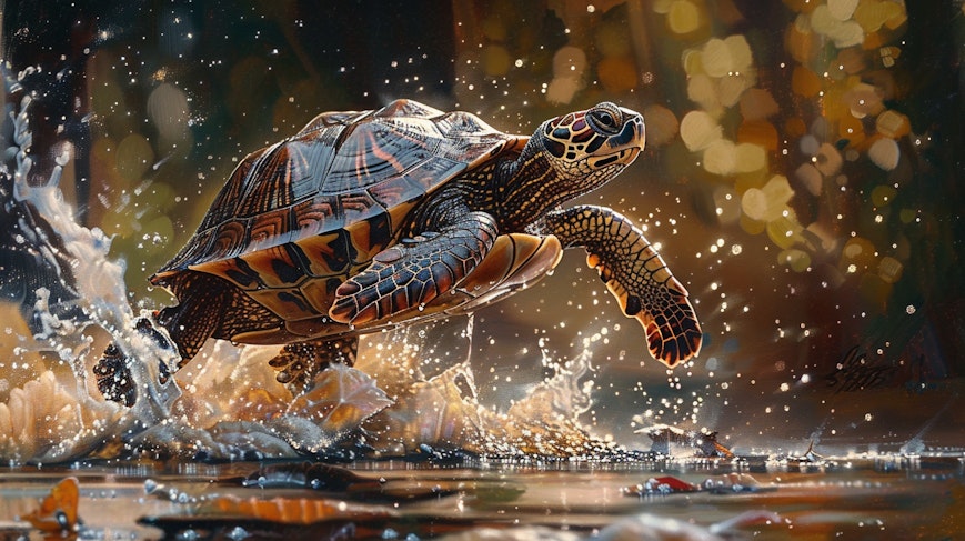 Tortuga corriendo
