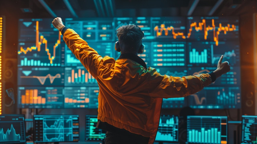 Trader swinging