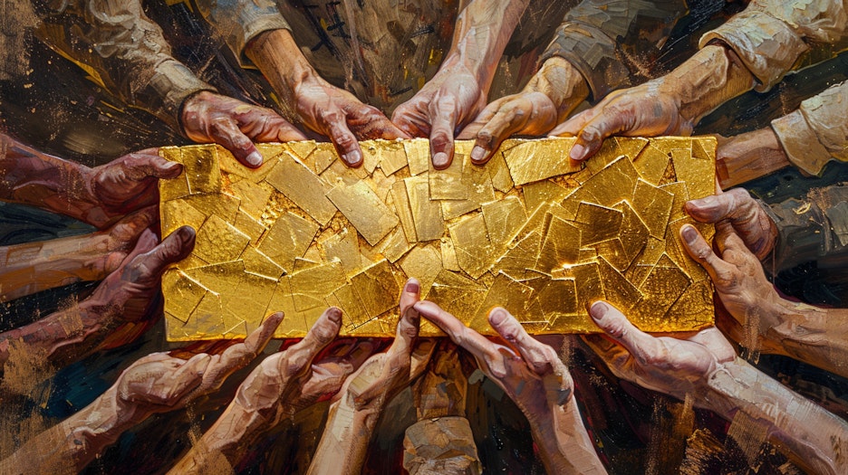 Partly owner of a gold brick