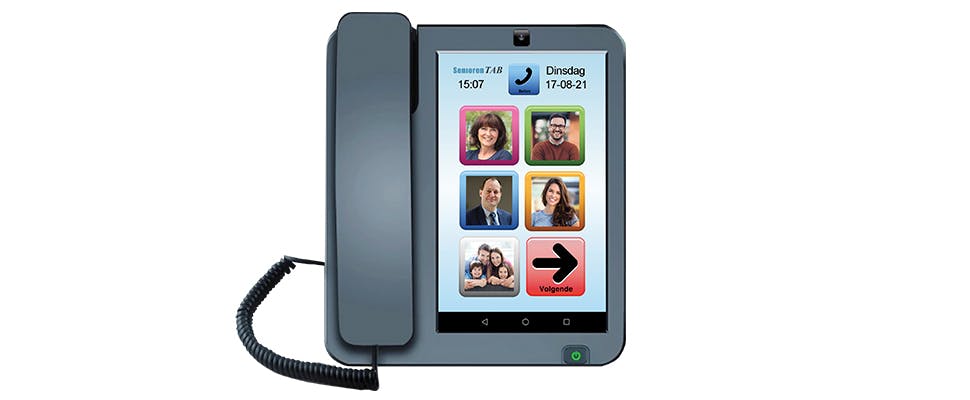 Laagdrempelig beeldbellen met Seniorentelefoon Combi 