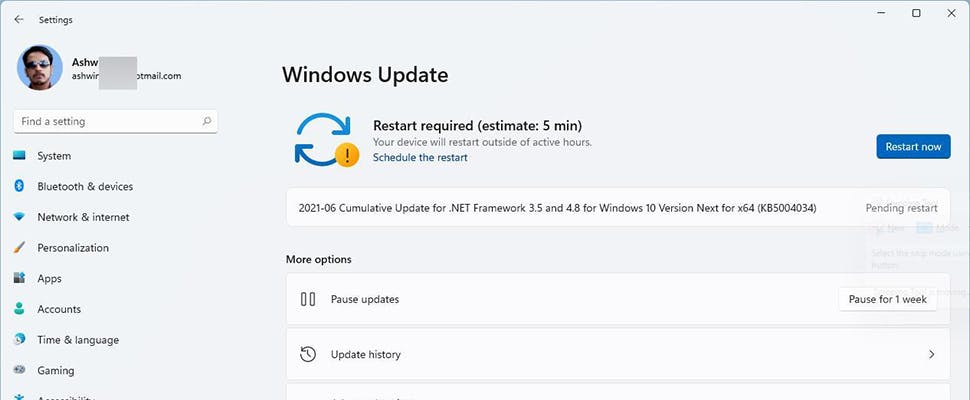 Windows 11 toont hoe lang installatie van updates duurt