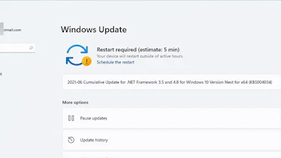 Windows 11 toont hoe lang installatie van updates duurt