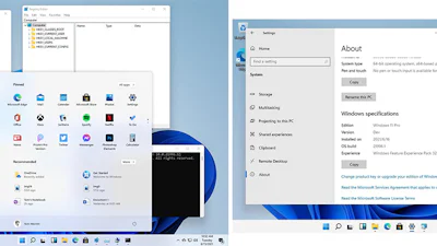 Eerste blik op Windows 11 met gecentreerd startmenu