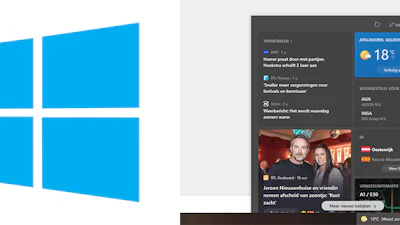 Windows 10 weerbericht verwijderen uit taakbalk