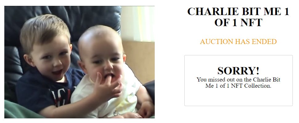 Charlie bit my finger-video verdwijnt van YouTube na veiling als NFT