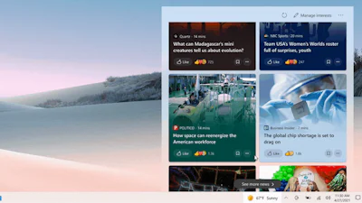 Microsoft rolt nieuws en weer-widget uit voor Windows 10