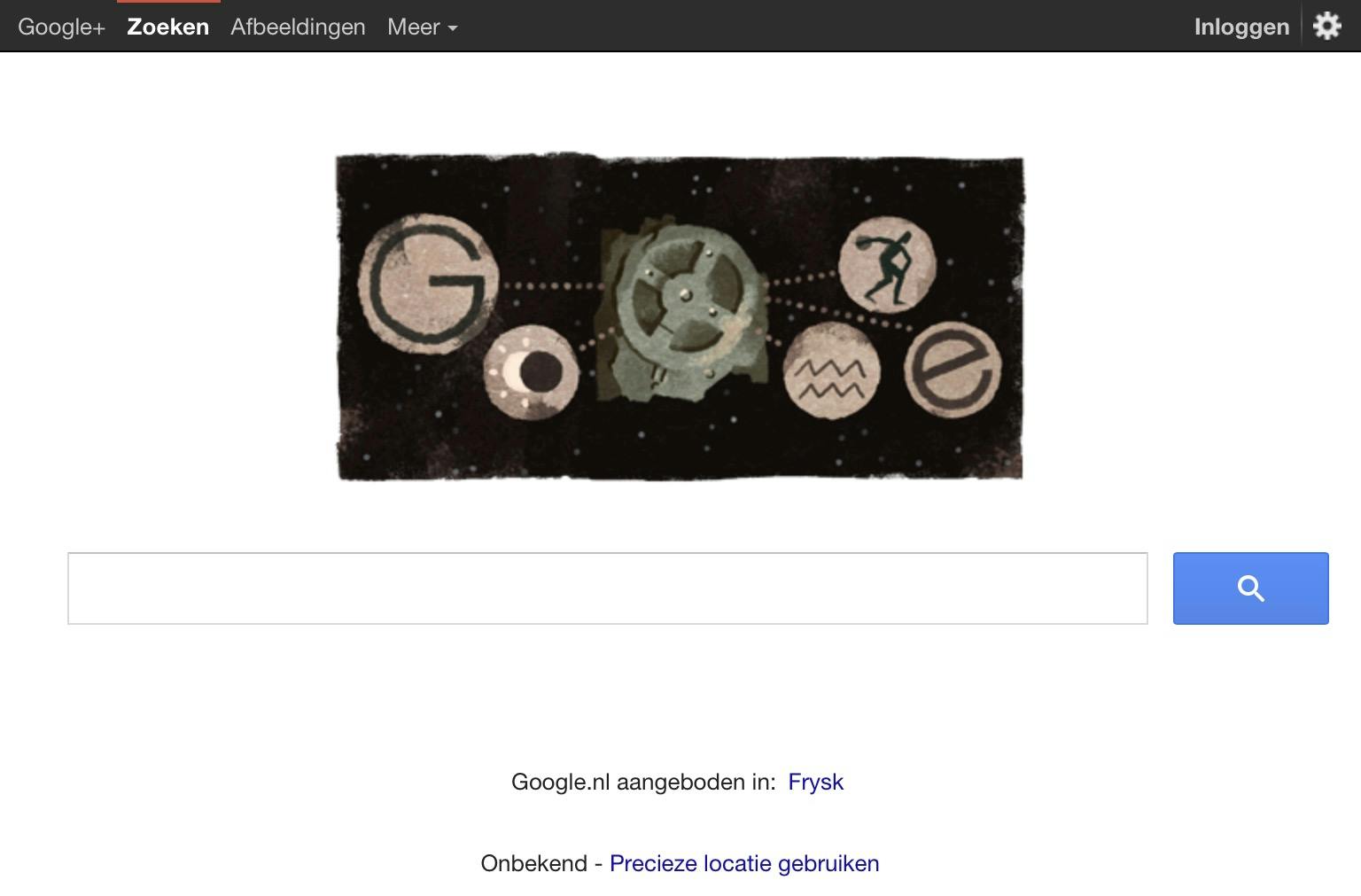 Google doodle biedt antwoord op de vraag 'wat is het mechanisme van Antikythera?'