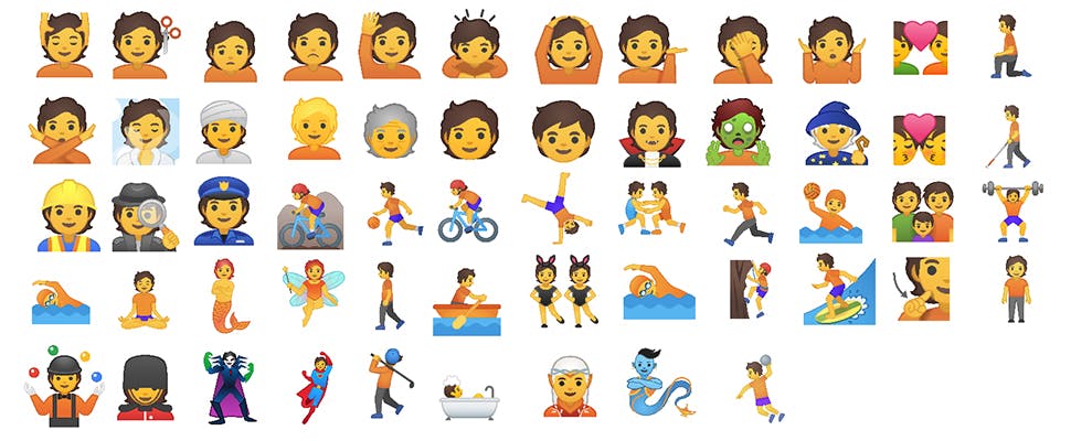 Google brengt genderneutrale emoji naar Android Q