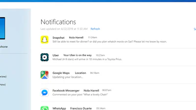 Zo zien smartphone-meldingen er straks in Windows 10 uit