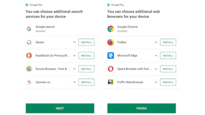 Zo stelt Google straks andere browsers en zoekmachines voor