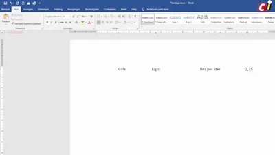Word: uitlijning tabstops