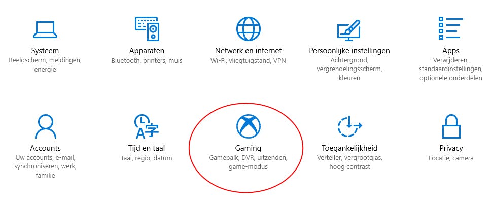 De nieuwe gaming-instellingen in Windows 10