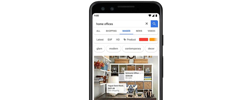 Google test nieuwe advertenties in Afbeeldingen 