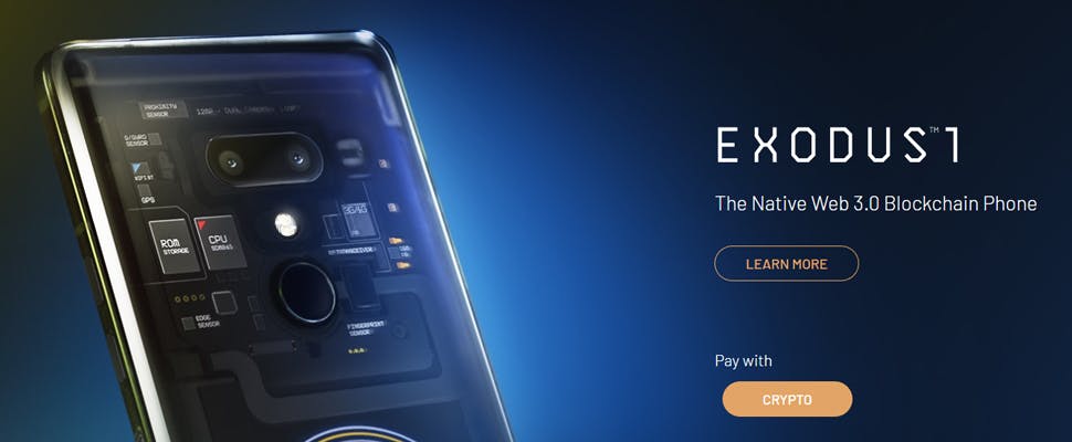 Data in eigen beheer met HTC Exodus 1