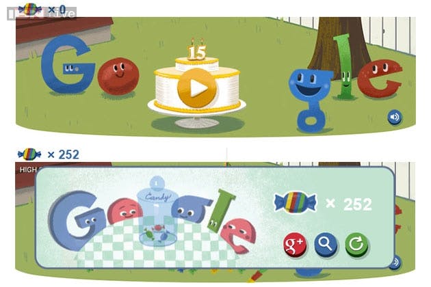 Google viert vijftiende verjaardag met Doodle en tijdmachine