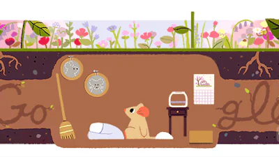 Lente-equinox gevierd met Google Doodle