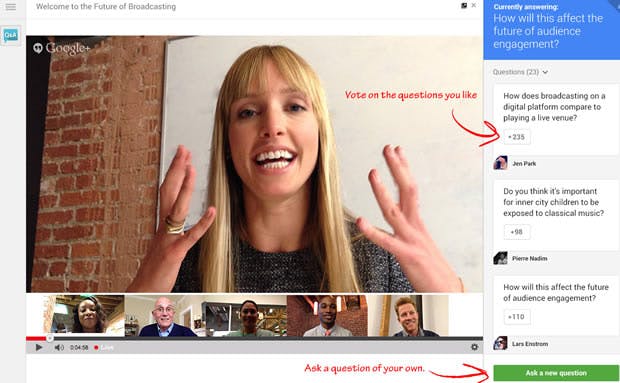 Live vragen beantwoorden met Google Hangouts On Air