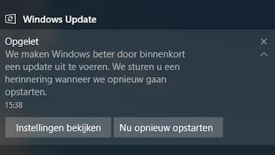 Microsoft stopt met geforceerde herstarts bij updates Windows 10