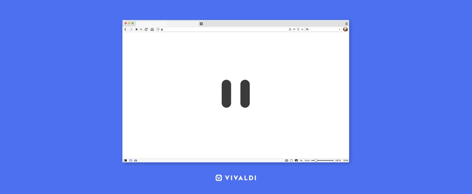 Vivaldi-browser introduceert pauzeerknop voor internet