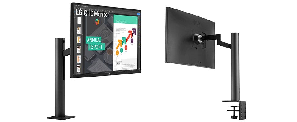 LG 27QN880-monitor voor een netjes opgeruimd bureau